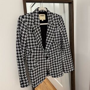 L’agence Chamberlain Sequin Houndstooth Blazer